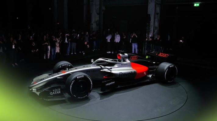 The new Audi F1 car is presented ahead of the F1 2026 season