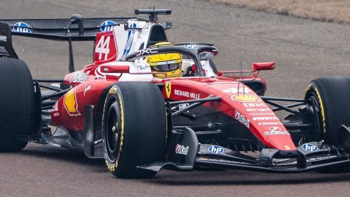 Hamilton suffers spin in Ferrari SF-26 during Barcelona test