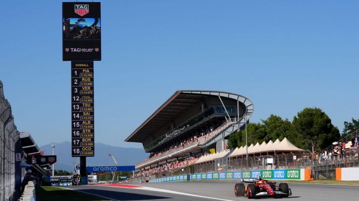Lewis Hamilton on the Circuit de Barcelona-Catalunya