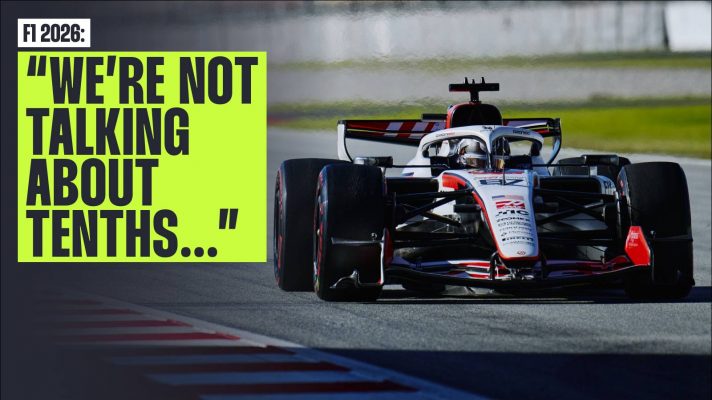 Haas' Oliver Bearman on track during Barcelona testing.