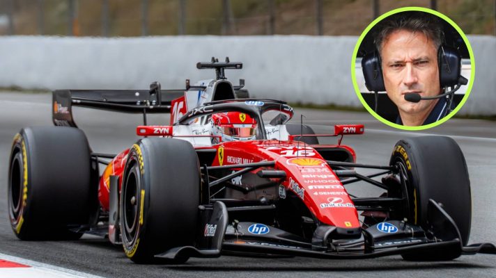 Ferrari's Charles Leclerc at the Barcelona shakedown in 2026.