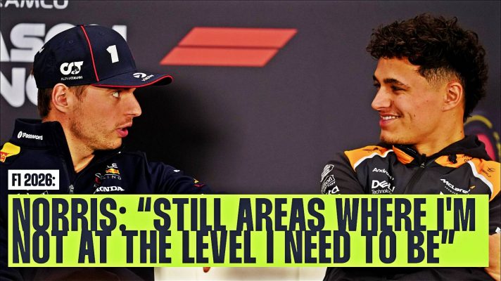 Red Bull's Max Verstappen and McLaren's Lando Norris, pictured in 2025.
