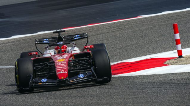 Charles Leclerc behind the wheel of the Ferrari SF26