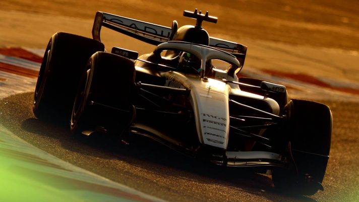 Cadillac's Sergio Perez during pre-season testing in Bahrain.