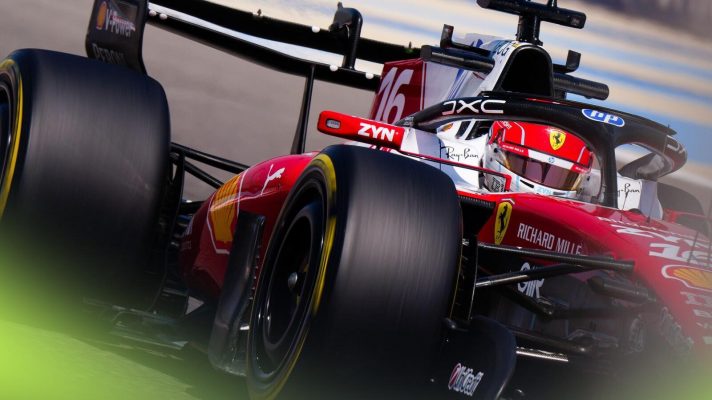 Charles Leclerc at the wheel of the Ferrari SF-26.