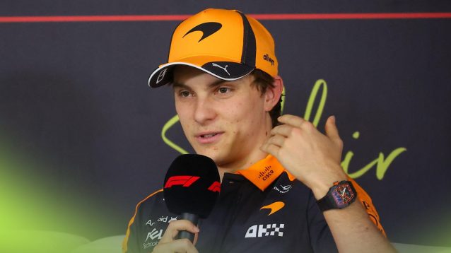 Oscar Piastri in pre-season testing press conference.