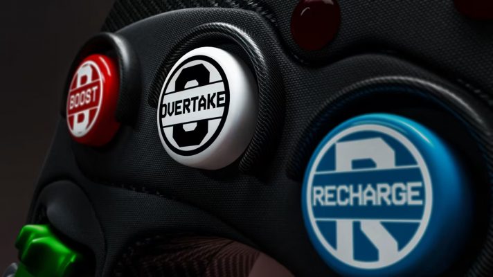 The Overtake Mode button on the F1 steering wheel