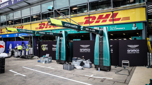 The Aston Martin garage