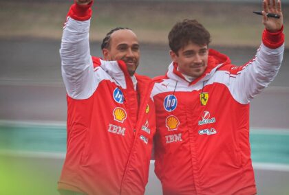 Charles Leclerc jokes ‘a title would be nice’ if Lewis Hamilton offers wedding gift