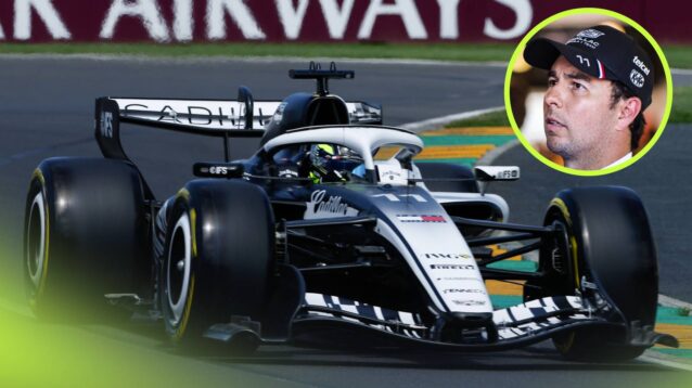 Cadillac's Sergio Perez on track during the 2026 Australian Grand Prix.