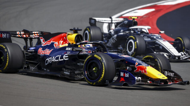Max Verstappen racing in Shanghai