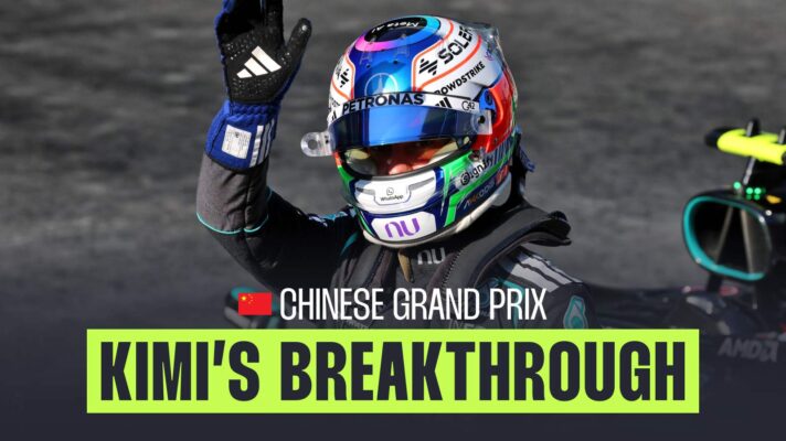 Kimi Antonelli took a Grand Prix pole for the first time in his career in China.