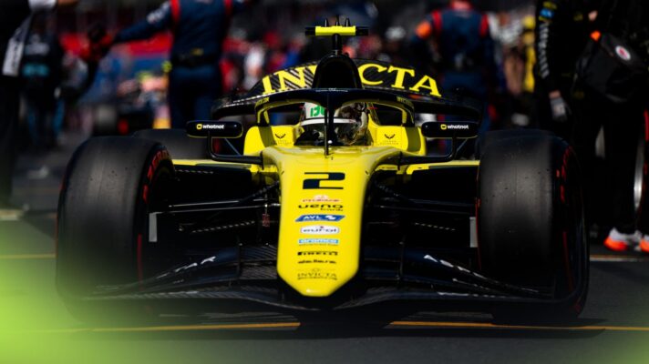 Invicta Racing's Joshua Duerksen pictured at the 2026 Melbourne Formula 2 round