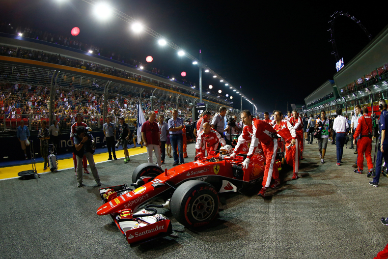 Sebastian Vettel at Singapore Grand Prix