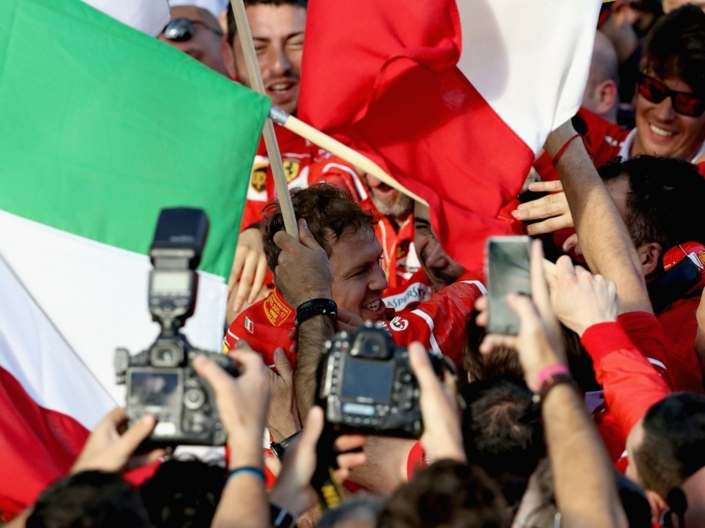 Sebastian Vettel at Australian Grand Prix showing determination