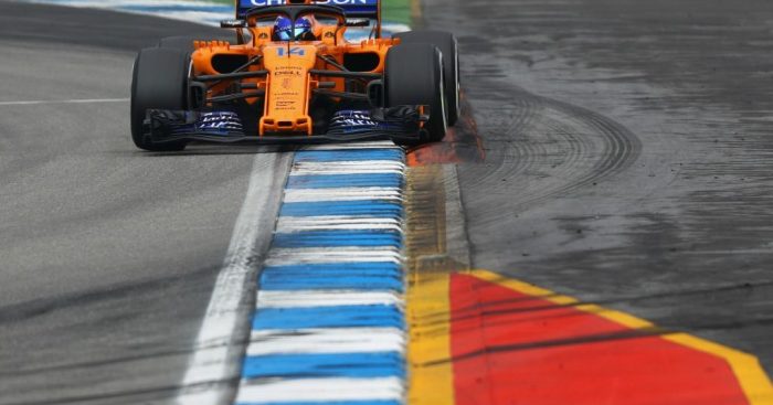 Fernando Alonso finished last at the Hockenheimring