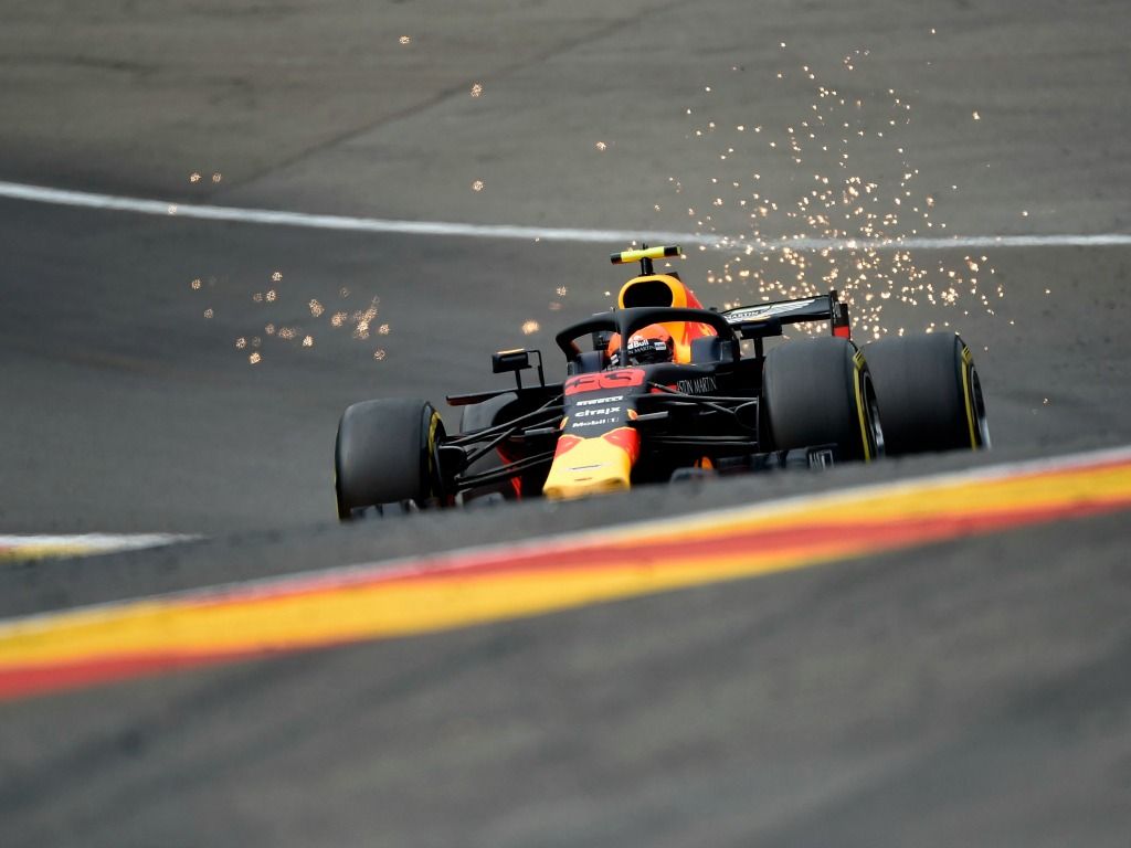 Max Verstappen goes through Eau Rouge