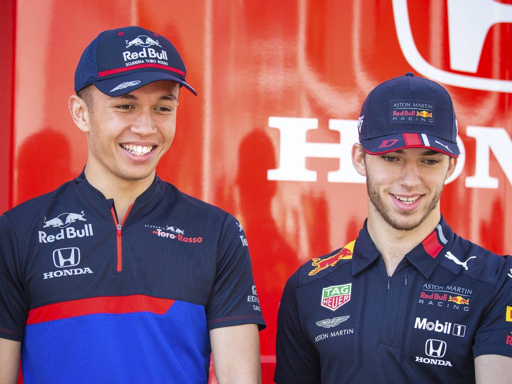 Alexander-Albon-and-Pierre-Gasly-prior-to-swap