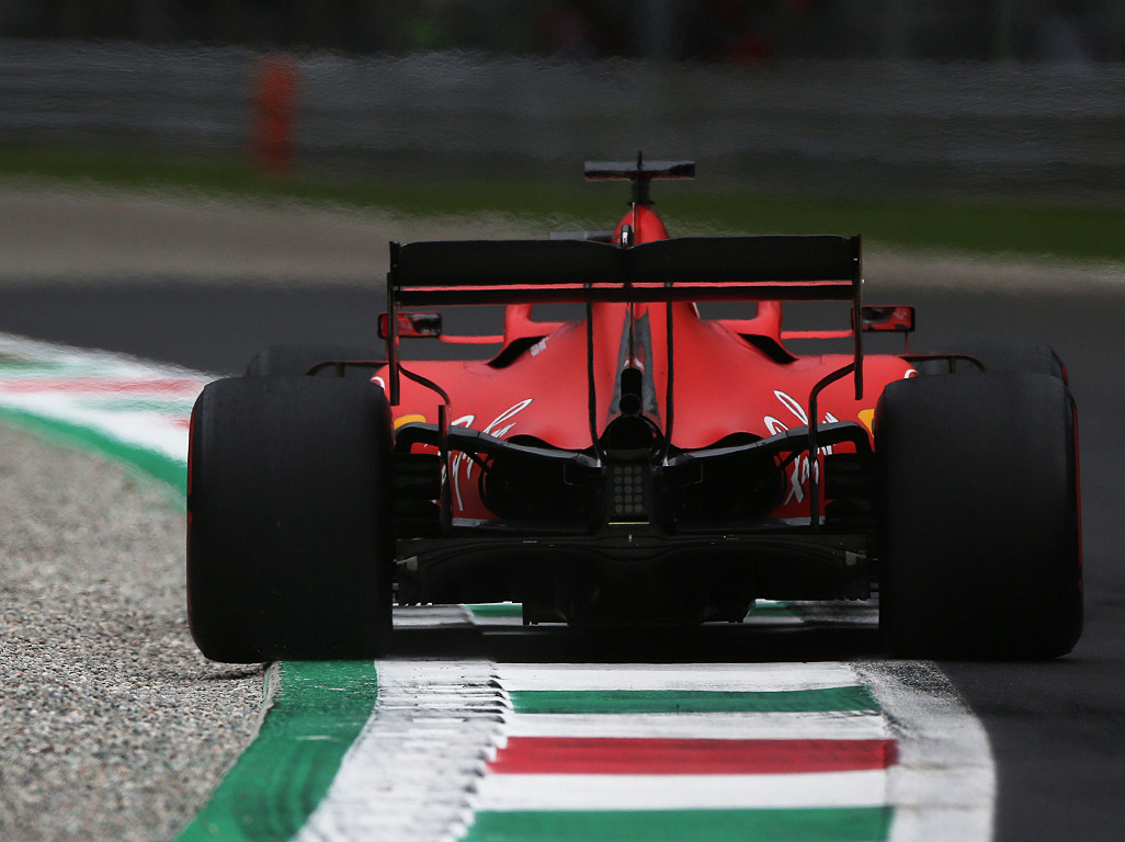 Sebastian Vettel in action at Monza for Ferrari