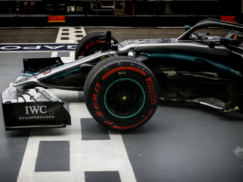 Lewis Hamilton crosses the line