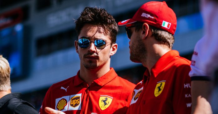 Charles Leclerc says he's "very lucky" to have Sebastian Vettel as his Ferrari team-mate.