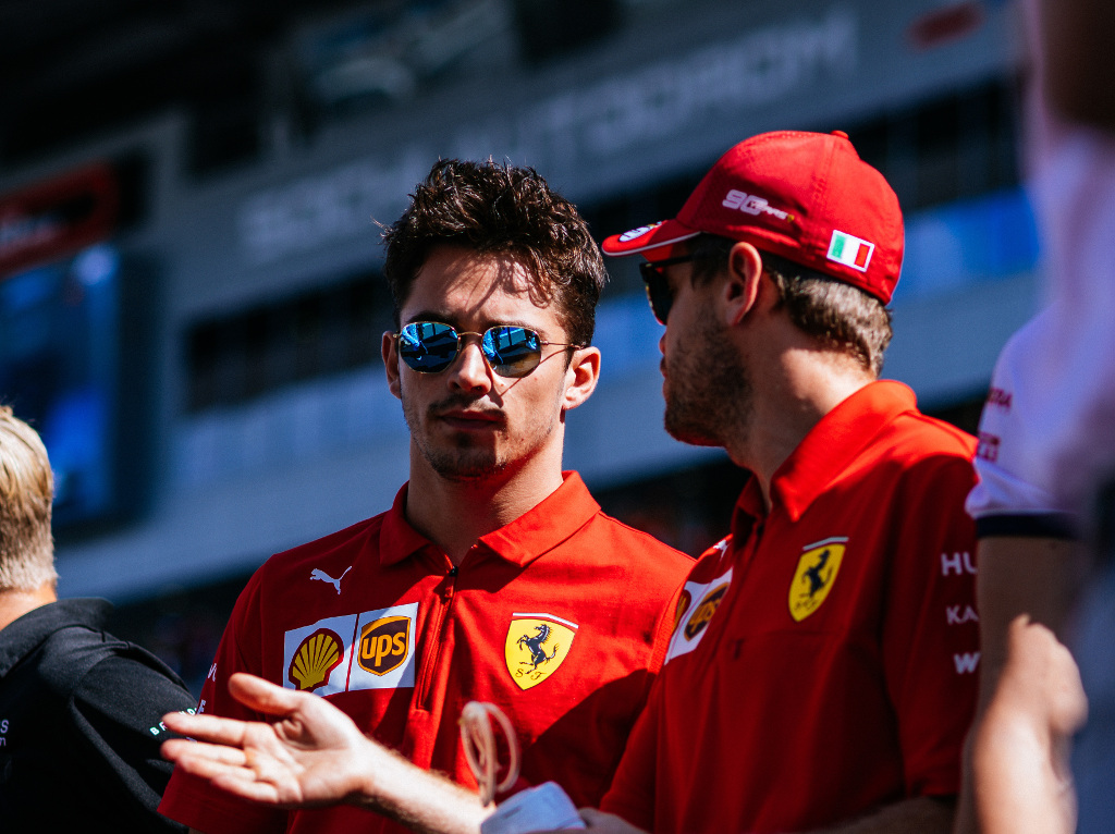 Charles Leclerc says he's "very lucky" to have Sebastian Vettel as his Ferrari team-mate.