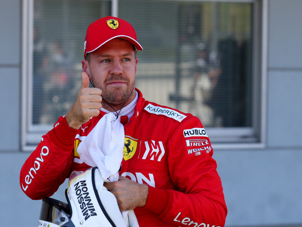 Sebastian Vettel gives the thumbs up