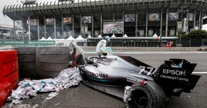 Valtteri Bottas Mercedes crash in Mexico