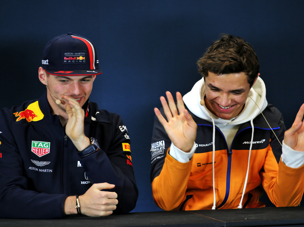 Max Verstappen and Lando Norris stage thrilling Esports battle.
