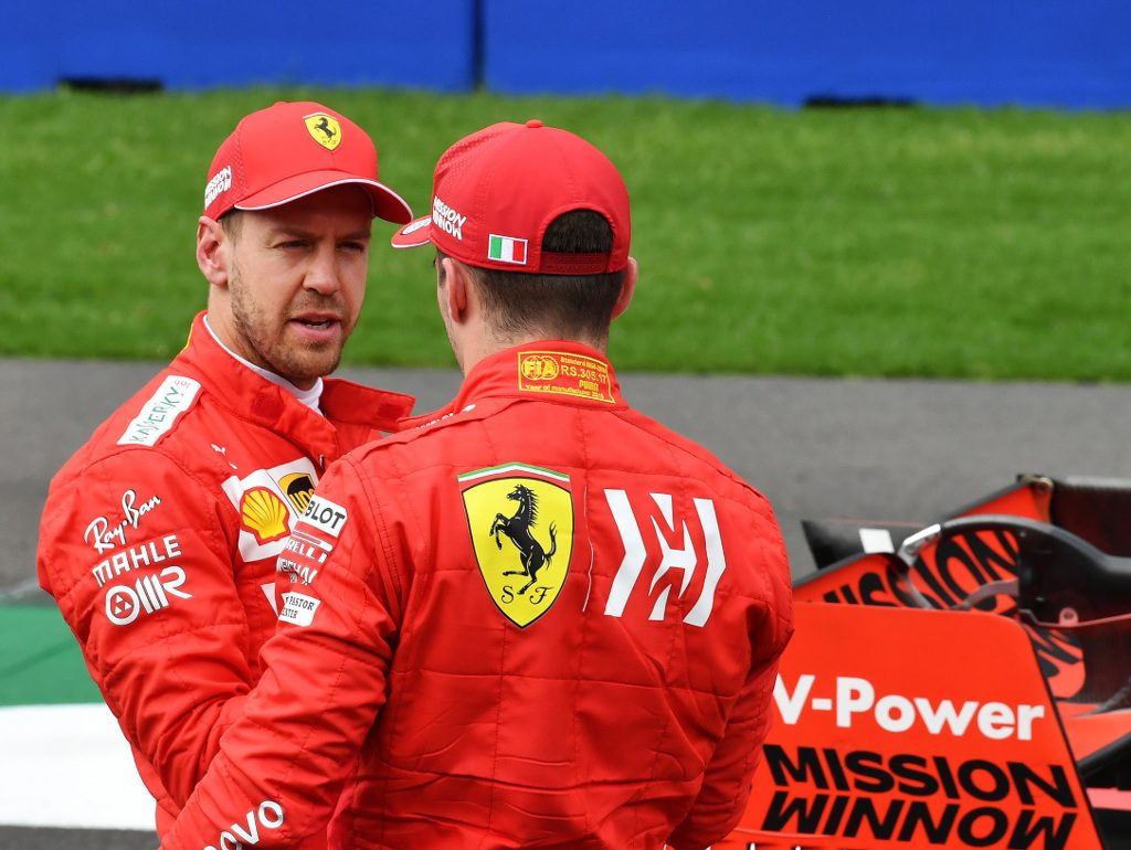Sebastian Vettel Ferrari Cap Racing Track White Charles Leclerc 1 Stück 