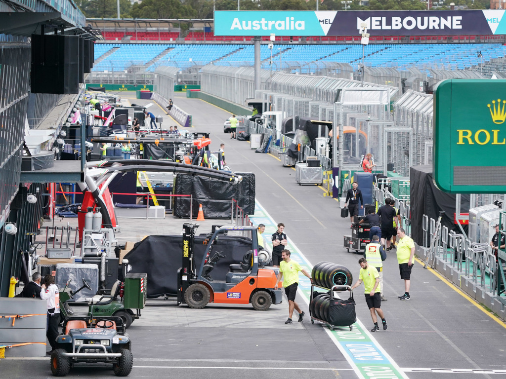 Melbourne Australian GP F1 paddock packing up PA