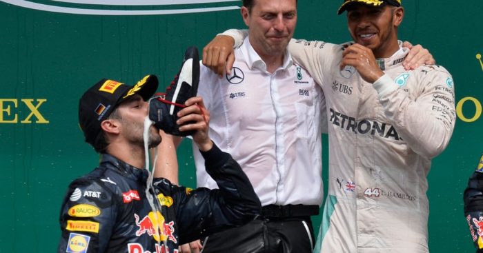 Ricciardo: No shoey for 'hygienic' Hamilton or Vettel | PlanetF1 : PlanetF1