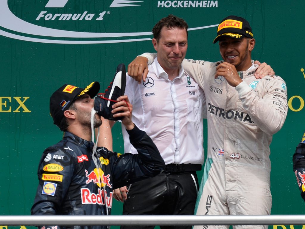 Ricciardo: No shoey for 'hygienic' Hamilton or Vettel | PlanetF1 : PlanetF1