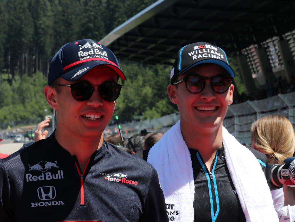 Alexander Albon and George Russell