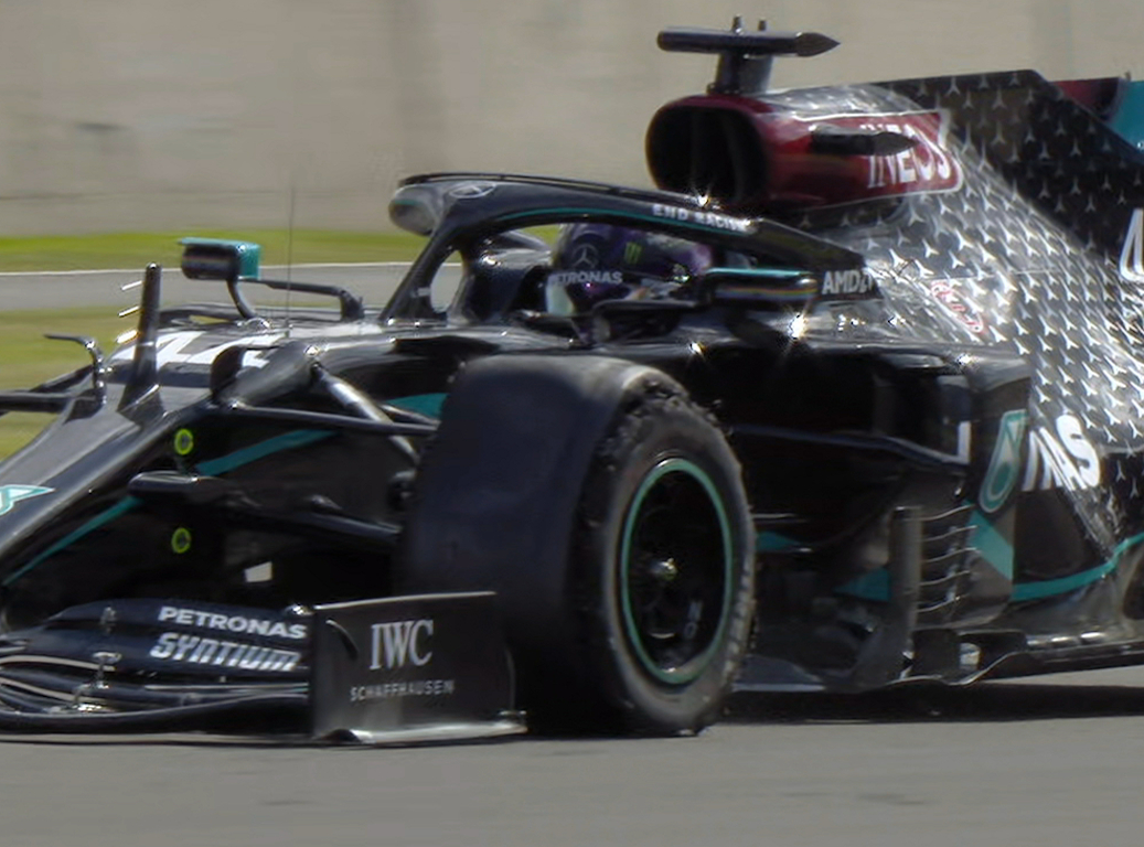 LEWIS HAMILTON WINS THE 2020 BRITISH GRAND PRIX WITH HIS HEART IN HIS MOUTH  AS HIS TYRE FAILS ON THE FINAL LAP OF THE RACE