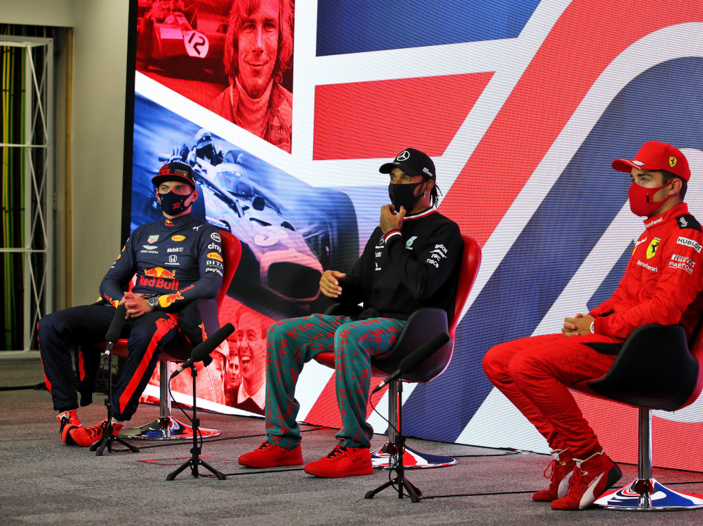 Max Verstappen Lewis Hamilton Charles Leclerc press.jpg