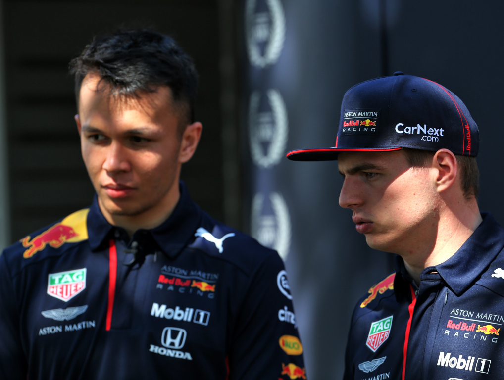 Max Verstappen and Alexander Albon