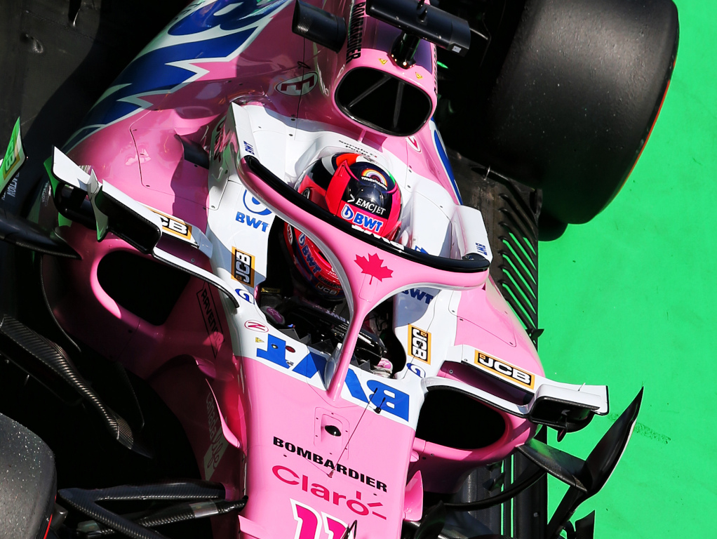 Sergio Perez Racing Point aerial