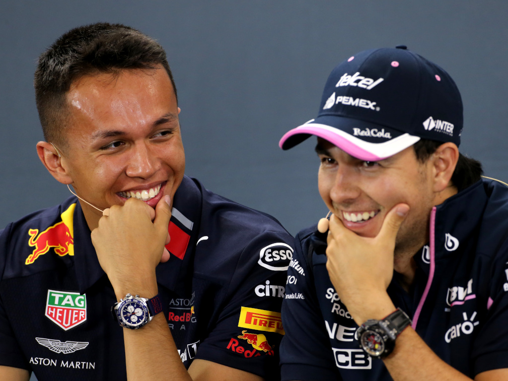 Alexander Albon and Sergio perez