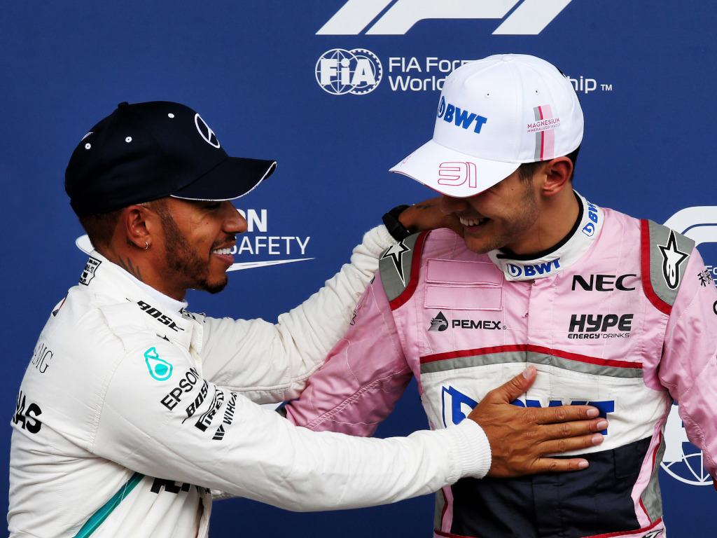 Lewis Hamilton and Esteban Ocon