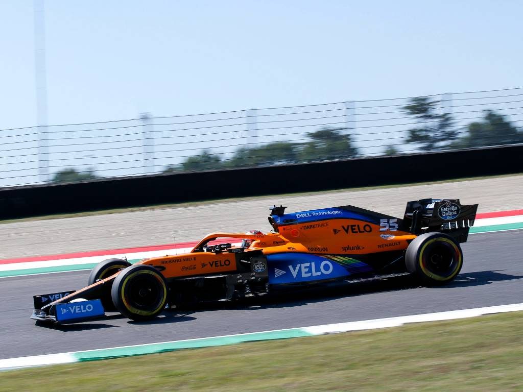 Carlos Sainz, McLaren, in action at Mugello