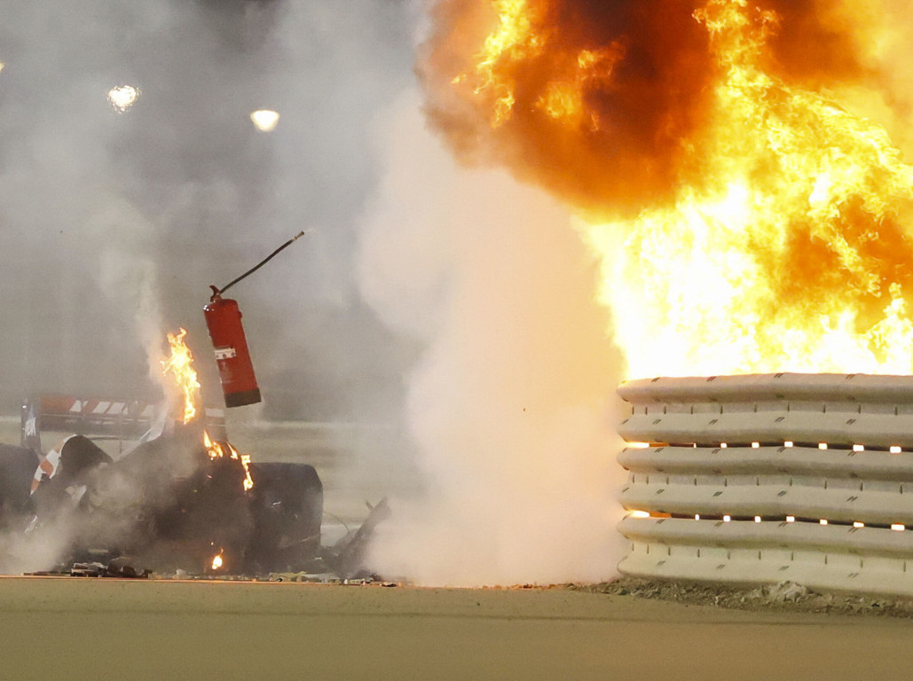 Romain Grosjean Bahrain crash