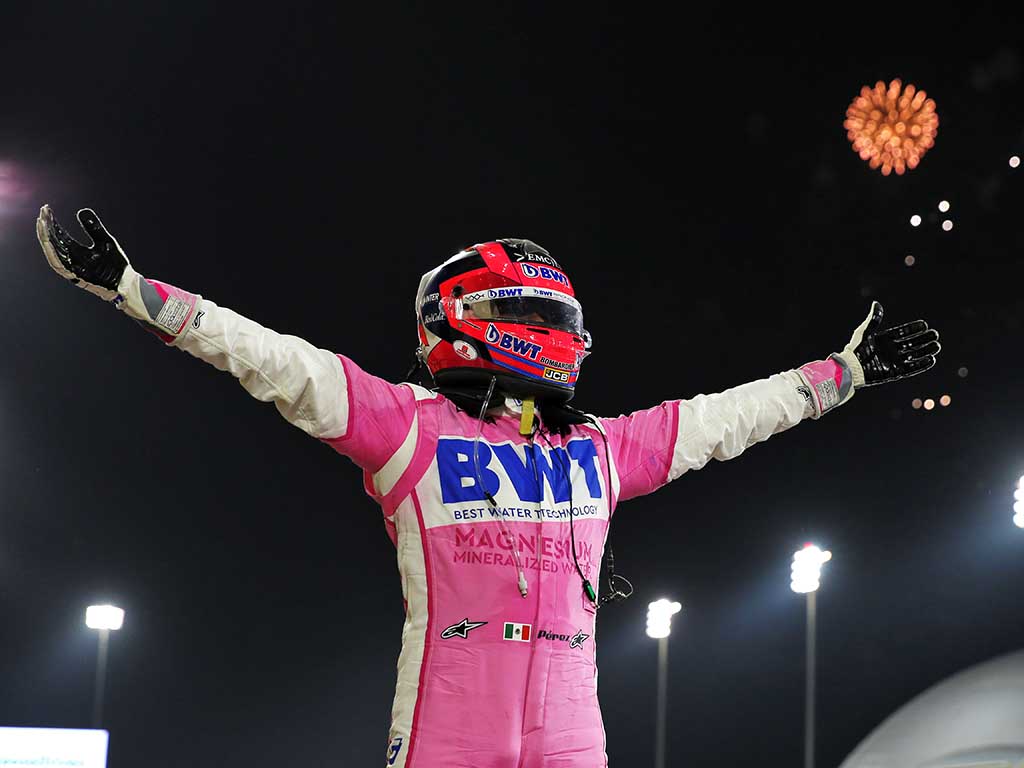 Download Sergio Perez Pink Suit Wallpaper  Wallpaperscom