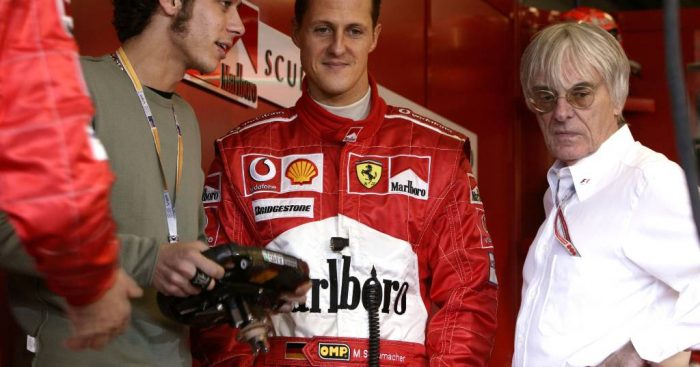 Valentino Rossi, Michael Schumacher, Bernie Ecclestone