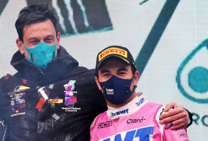 Toto Wolff and Sergio Perez