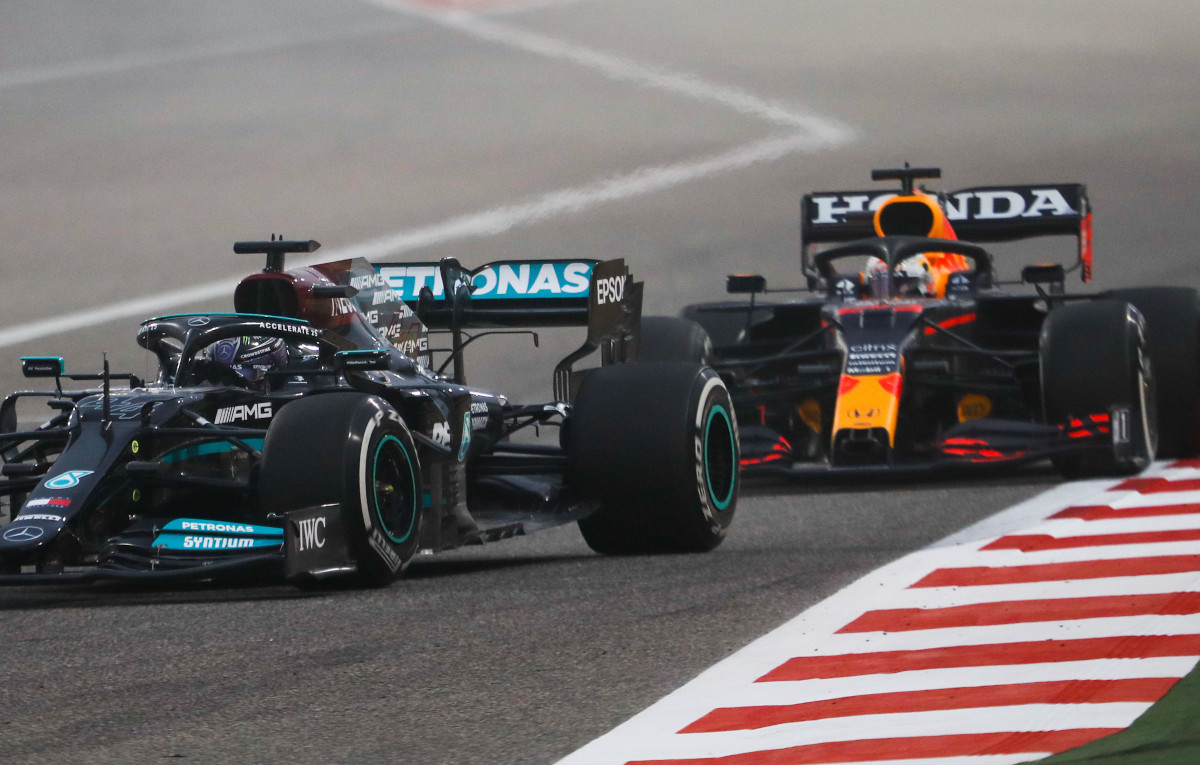 Lewis Hamilton and Max Verstappen 2021 Mercedes Red Bull