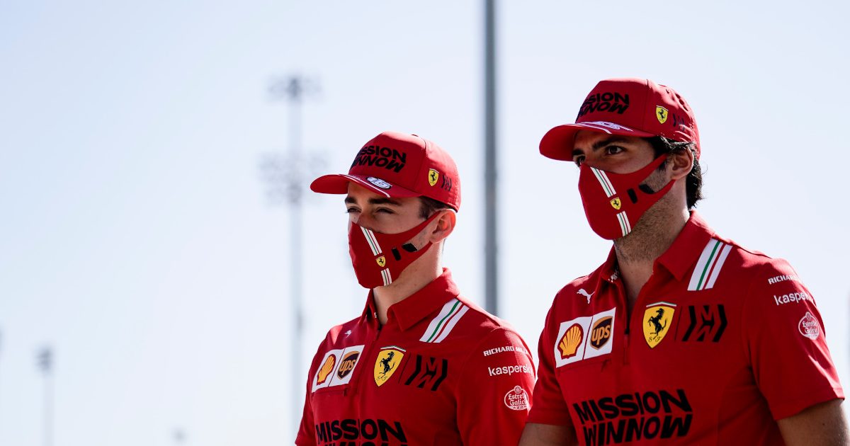 Carlos Sainz and Charles Leclerc Ferrari