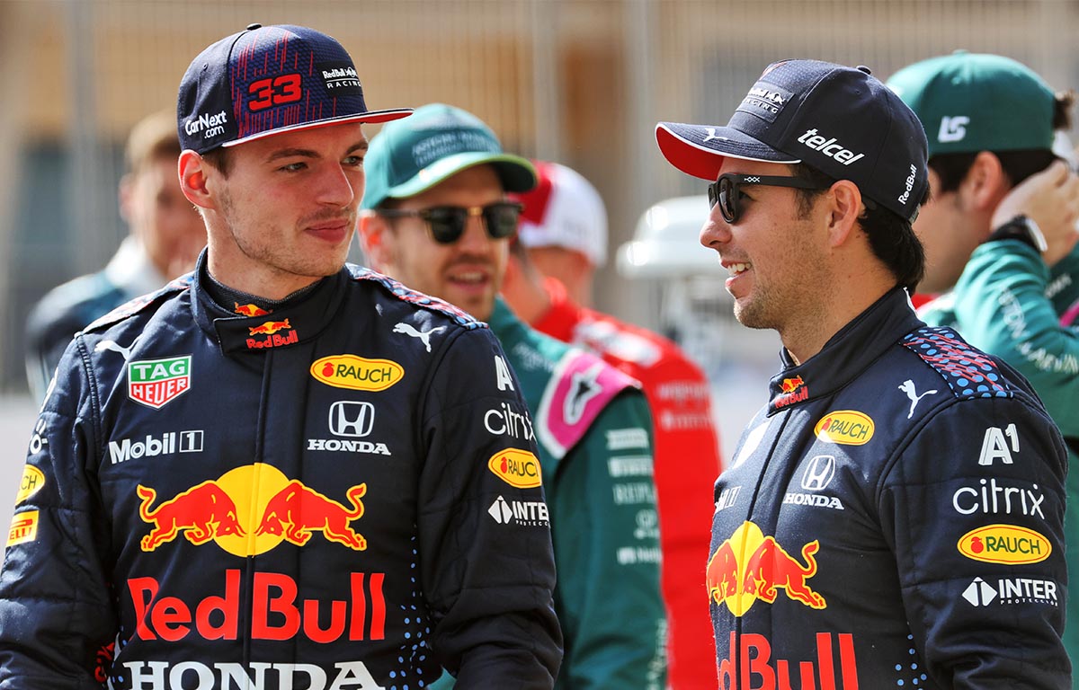 Max Verstappen Sergio Perez Red Bull Bahrain 2021