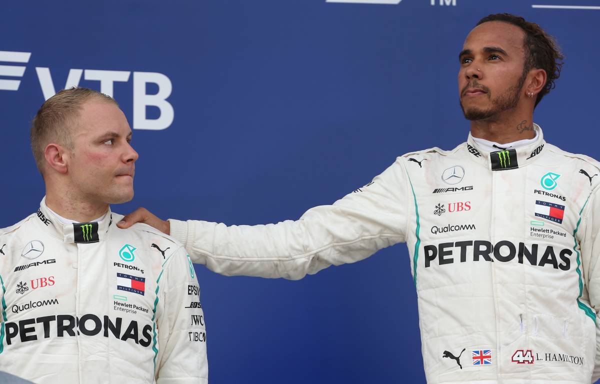 Valtteri Bottas and Lewis Hamilton, 2018 Russian Grand Prix podium