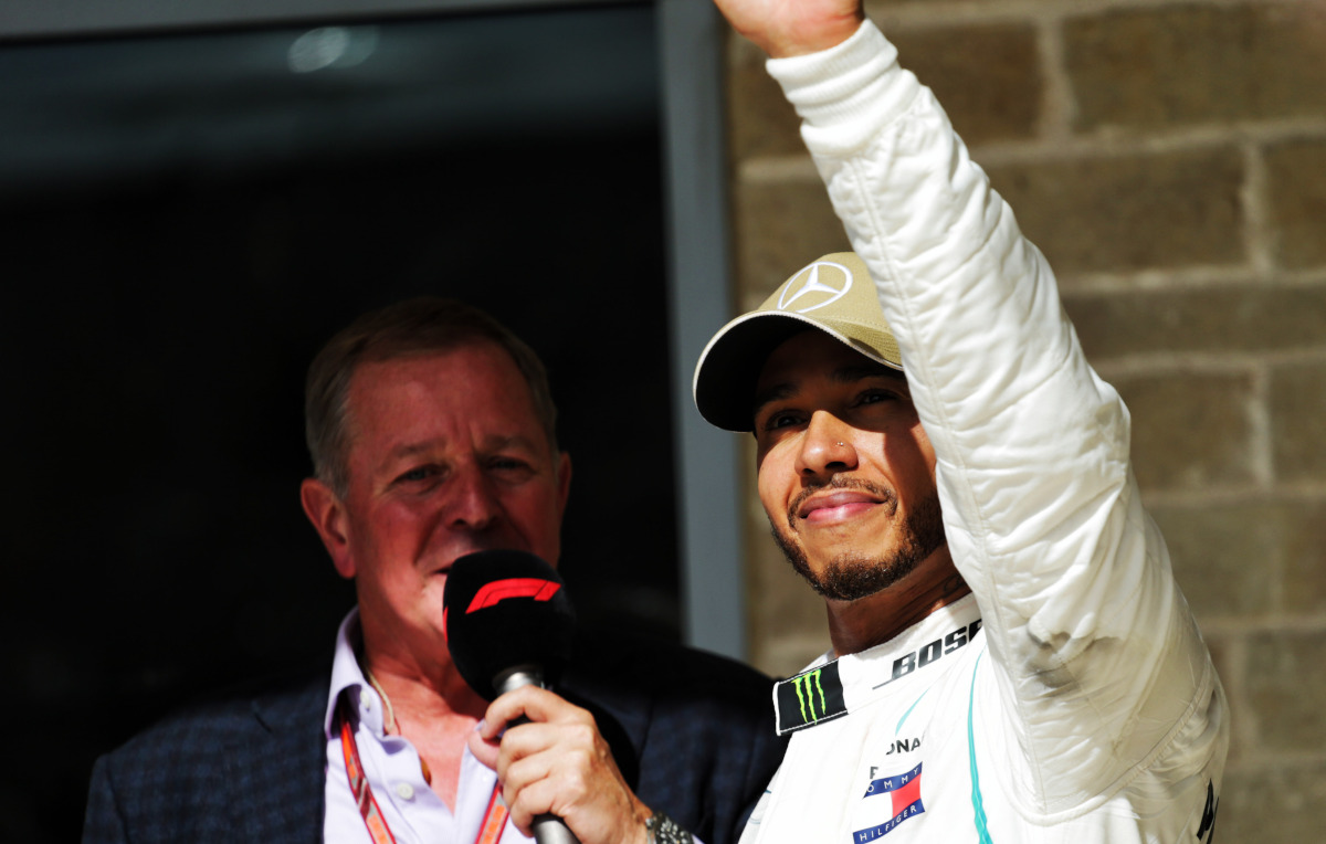 Martin Brundle and Lewis Hamilton